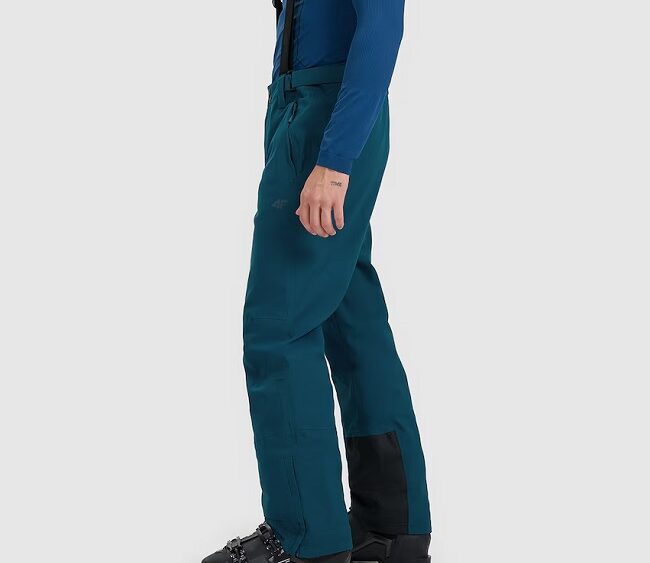 4F new collection: Pánske lyžiarske nohavice TFTRM0924 NeoDry 5.000 petrol blue