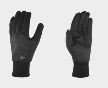 4F Akcia: Unisex softshellové rukavice AFGLU143 black