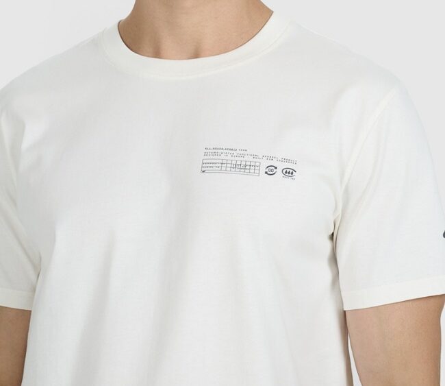 4F Akcia: Pánske bavlnené regular fit tričko TTSHM2372 creme white