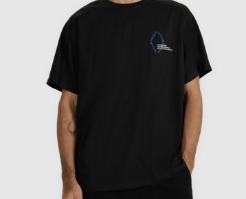 4F Akcia: Pánske bavlnené oversize tričko TTSHM2401 black