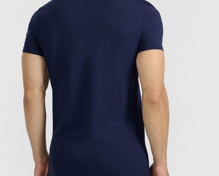 2026 4F nová kolekcia: Pánske bavlnené slim fit tričko TTSHM3248 navy