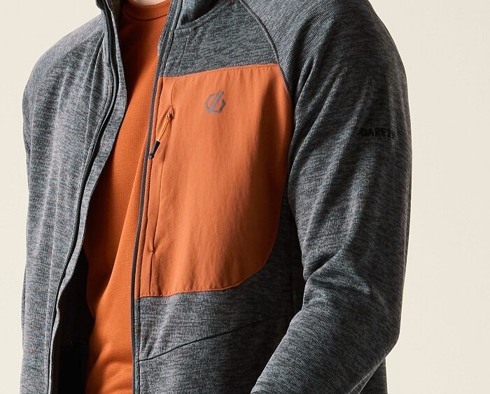 2026 Akcia Dare2b nová kolekcia: Pánska ľahká funkčná mikina Torrek II Fleece DMA759 grey