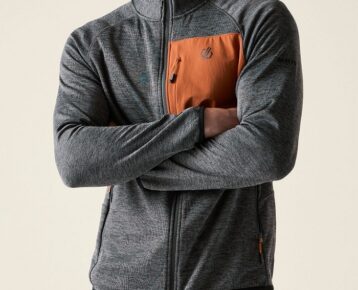2026 Akcia Dare2b nová kolekcia: Pánska ľahká funkčná mikina Torrek II Fleece DMA759 grey