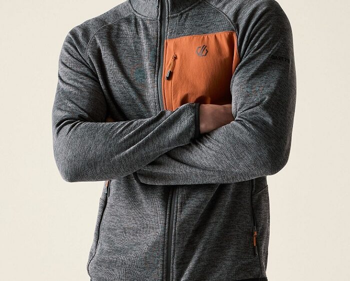 2026 Akcia Dare2b nová kolekcia: Pánska ľahká funkčná mikina Torrek II Fleece DMA759 grey