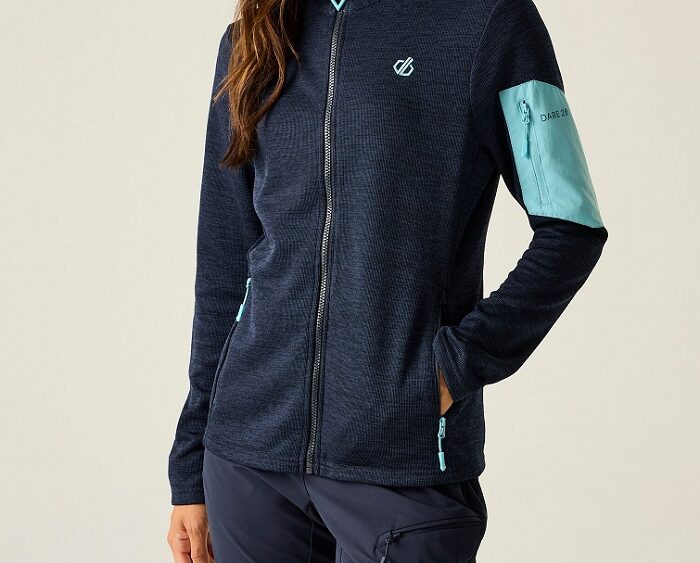 2026 Akcia Dare2b nová kolekcia: Dámska ľahká funkčná mikina Torrek II Fleece DWA762 navy
