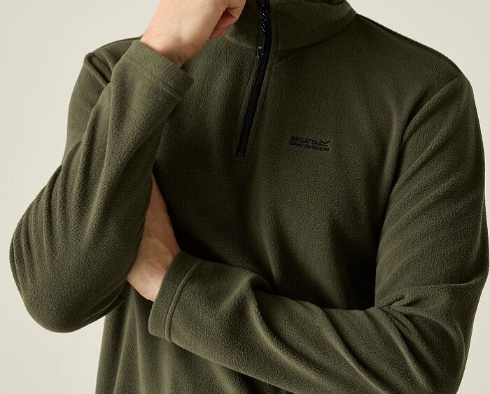 2026 Akcia Regatta nová kolekcia: Pánska fleecová mikina Thompson Fleece RMA021 khaki