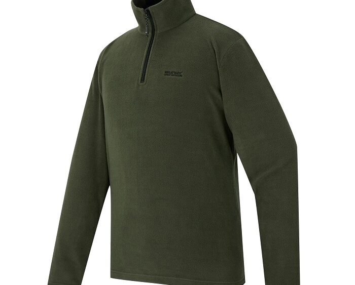 2026 Akcia Regatta nová kolekcia: Pánska fleecová mikina Thompson Fleece RMA021 khaki