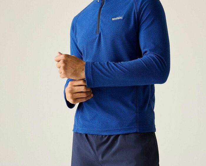 2026 Akcia Regatta nová kolekcia: Pánske termotričko s polovičným zipsom Montes RMA212 blue