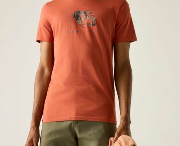 2026 Akcia Regatta nová kolekcia: Pánske bavlnené tričko Breezed RMT344 brick