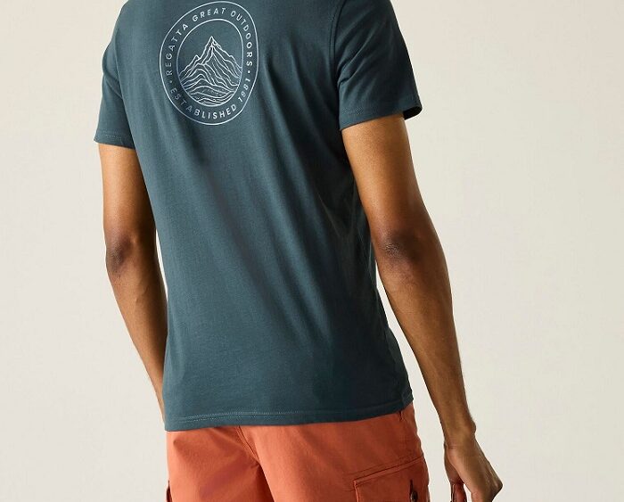 2026 Akcia Regatta nová kolekcia: Pánske bavlnené tričko Breezed RMT344 night sky