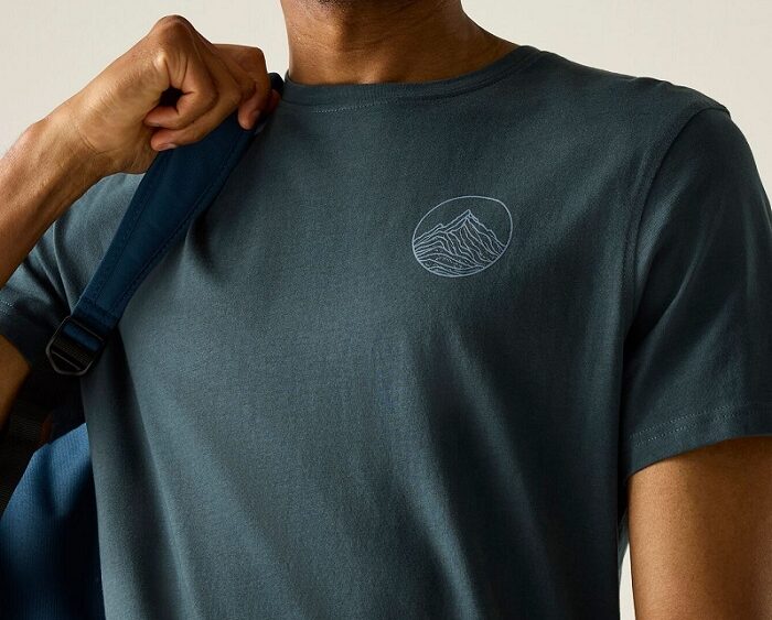 2026 Akcia Regatta nová kolekcia: Pánske bavlnené tričko Breezed RMT344 night sky