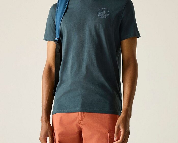 2026 Akcia Regatta nová kolekcia: Pánske bavlnené tričko Breezed RMT344 night sky