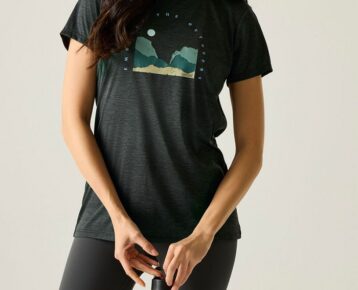 2026 Akcia Regatta nová kolekcia: Dámske funkčné tričko Women´s Fingal RWT370 black marl