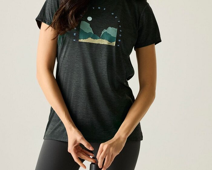 2026 Akcia Regatta nová kolekcia: Dámske funkčné tričko Women´s Fingal RWT370 black marl