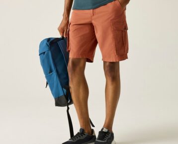 2026 Akcia Regatta nová kolekcia: Pánske bavlnené šortky Shorebay RMJ312 brick