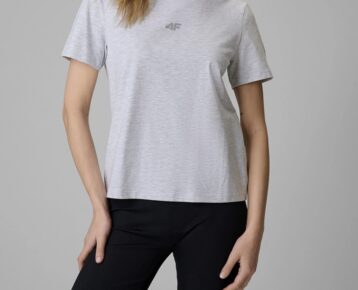 2026 4F nová kolekcia: Dámske bavlnené tričko TTSHF4369 grey