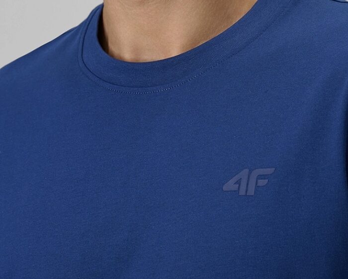 2026 4F nová kolekcia: Pánske bavlnené regular fit tričko TTSHM4261 blue