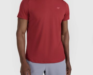 2026 4F nová kolekcia: Pánske funkčné tréningové tričko TFTSM1458 dark red