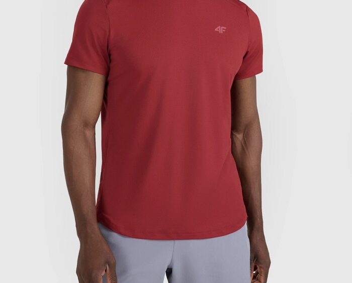 2026 4F nová kolekcia: Pánske funkčné tréningové tričko TFTSM1458 dark red