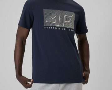 2026 4F nová kolekcia: Pánske bavlnené tričko Regular Fit TTSHM3991 navy