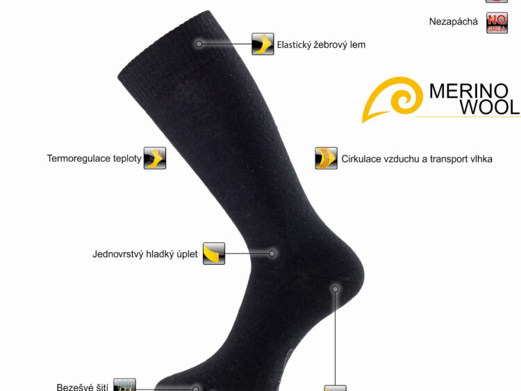 1 AKCIA: Trekkingové predĺžené ponožky Lasting MERINO Wool Trekking Socks DWA