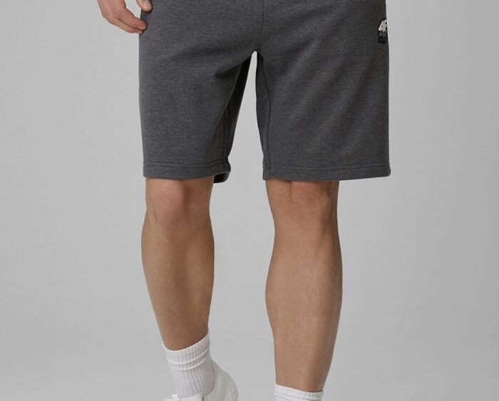 2026 4F nová kolekcia: Pánske teplákové basic šortky TSHOM0913 dark grey