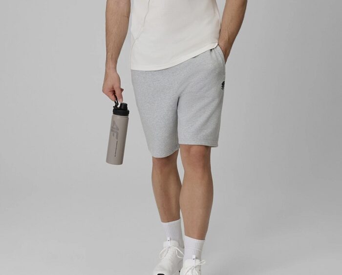 2026 4F nová kolekcia: Pánske teplákové basic šortky TSHOM0913 light grey