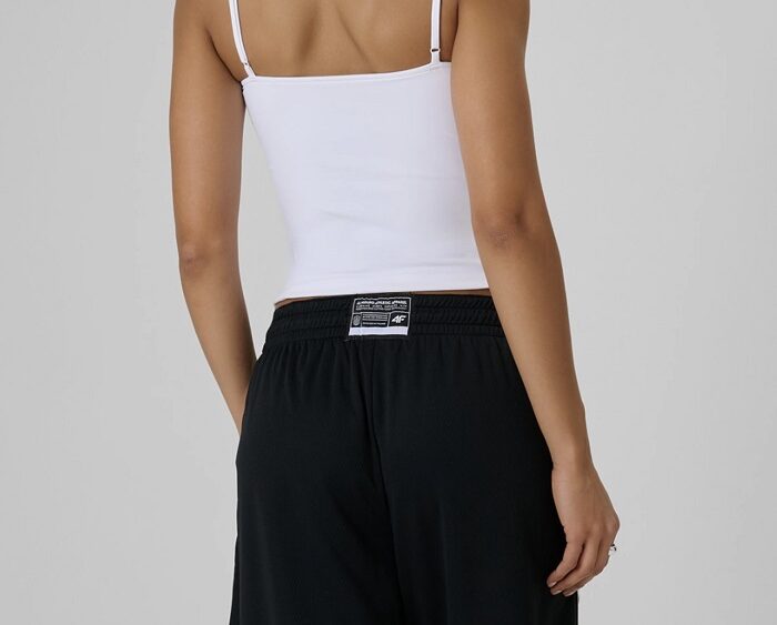 2026 4F nová kolekcia: Dámsky slim fit top na ramienka TSLEF320 white