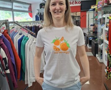 2026 Akcia Regatta nová kolekcia: Dámske bavlnené tričko Filandra IX RWT327 white les orange