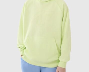 Detská/juniorská mikina cez hlavu TSWSM1712 neon lime