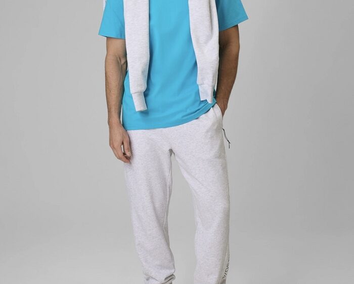 2026 4F nová kolekcia: Pánske bavlnené regular fit tričko TTSHM4261 light blue