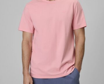 2026 4F nová kolekcia: Pánske bavlnené regular fit tričko TTSHM4261 pink