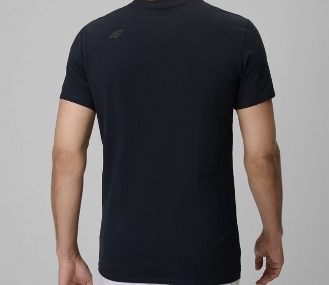 2026 4F nová kolekcia: Pánske bavlnené slim fit tričko TTSHM4088 navy