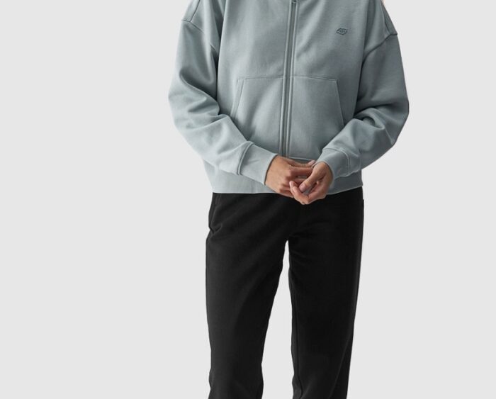 4F Akcia Výpredaj: Dámska oversize mikina na zips 4F TSWSF1306 mint