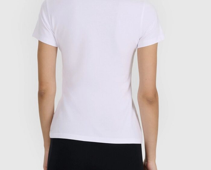 2026 4F nová kolekcia: Dámske bavlnené slim fit tričko TTSHF2255 white