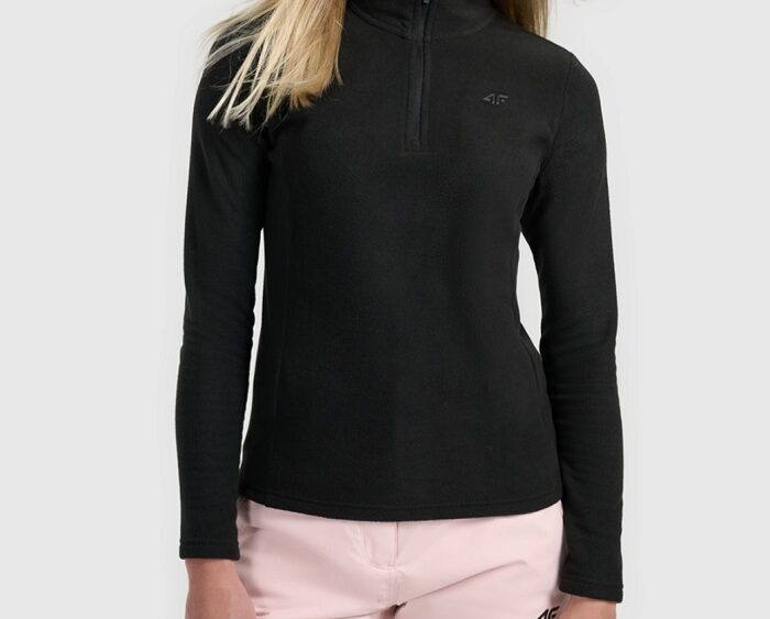 Dámske fleecové termotričko s polovičným zipsom UFLEF063 black
