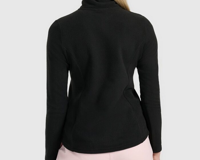 Dámske fleecové termotričko s polovičným zipsom UFLEF063 black