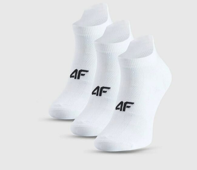 Dámske tréningové ponožky 3-pack 4F UFSOF244 white