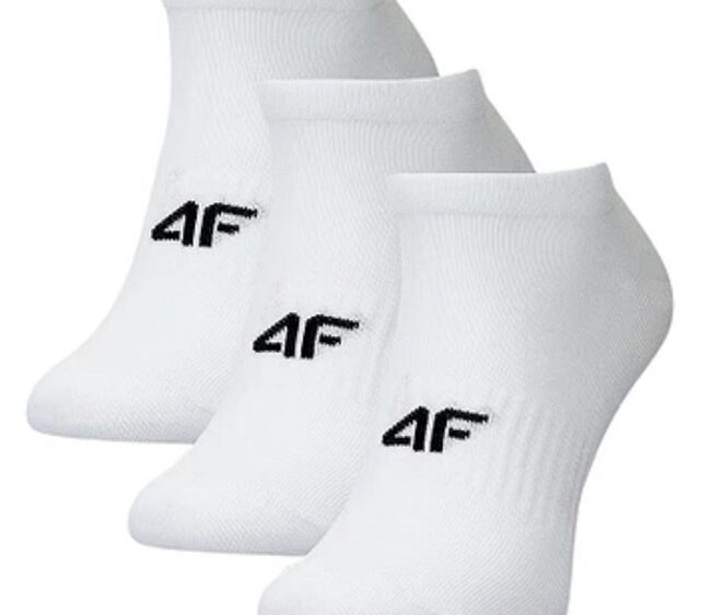 Dámske sportstyle členkové ponožky 4F USOCF443 white