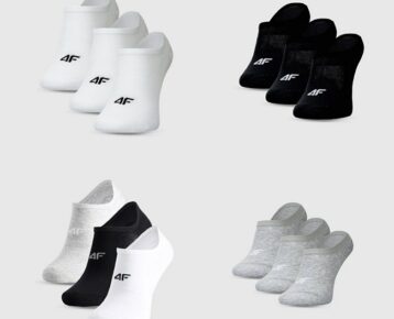 Pánske nízke casual ponožky ťapky 3 pack 4F USOCM477