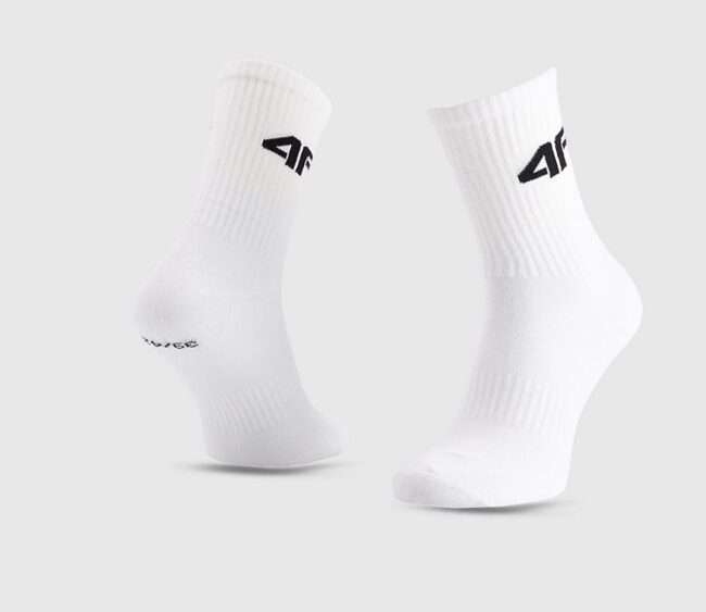 Unisex vyššie casual ponožky 4F USOCU529 white