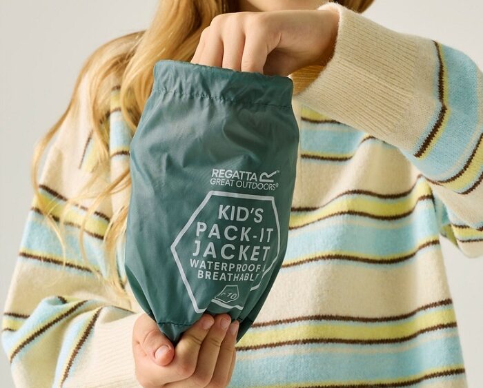 2026 Akcia Regatta nová kolekcia: Detská/juniorská ľahká zbaliteľná bunda Kid Pack It Jkt III RKW213 ivy moss