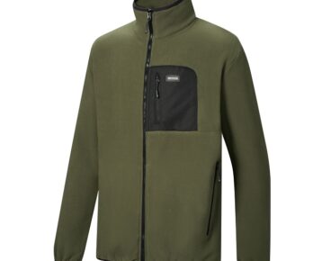 2026 Akcia Regatta nová kolekcia: Pánska fleecová mikina Frankie F/Z Fleece RMA683 dark khaki