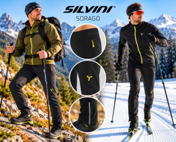 10% AKCIA new collection : Pánske športové nohavice s membránou Silvini Sorago Quatroflex Power Softshell Light black/lime
