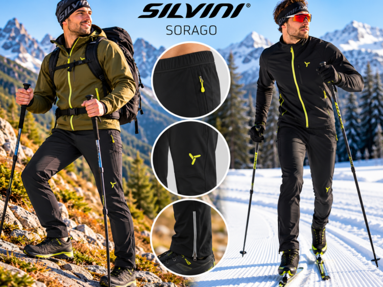 10% AKCIA new collection : Pánske športové nohavice s membránou Silvini Sorago Quatroflex Power Softshell Light black/lime