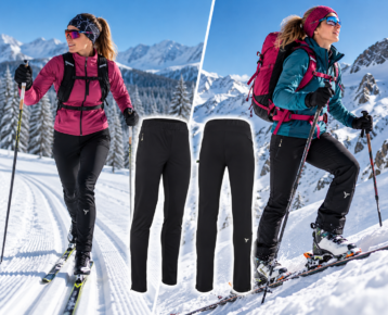 10% AKCIA new collection : Dámske športové nohavice s membránou Silvini Soraga Quatroflex Power Softshell Light black/cream
