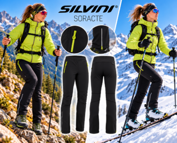 10% AKCIA new collection : Dámske membránové turistické nohavice SILVINI Soracte black-lime