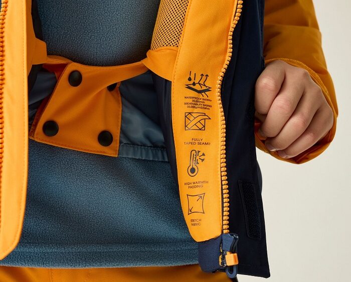 2026 Akcia Dare2b nová kolekcia: Detská lyžiarska bunda Send It II Jkt DKP579 electric orange