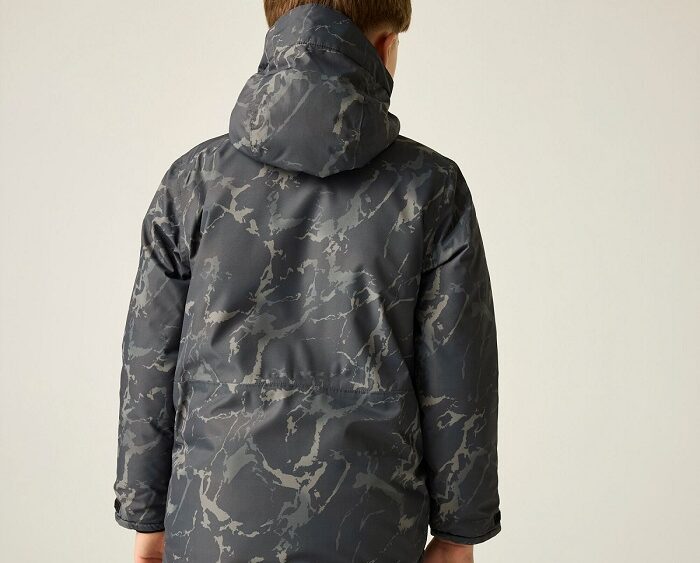 2026 Akcia Dare2b nová kolekcia: Detská lyžiarska bunda Wing It Jacket DKP581 dark cracked print