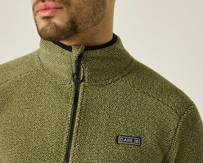2026 Akcia Dare2b nová kolekcia: Pánska fleecová mikina Switch Out Fleece DMA753 olive